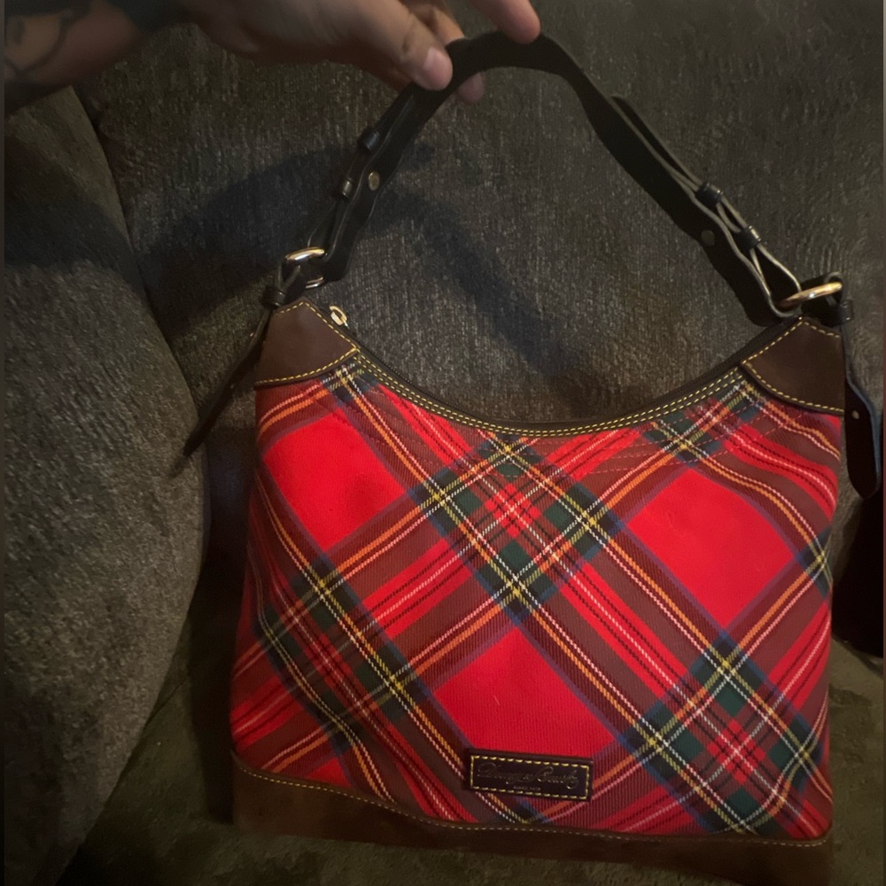 Dooney & Bourke Plaid Red and Brown Women's Bag - Picture 1 of 7